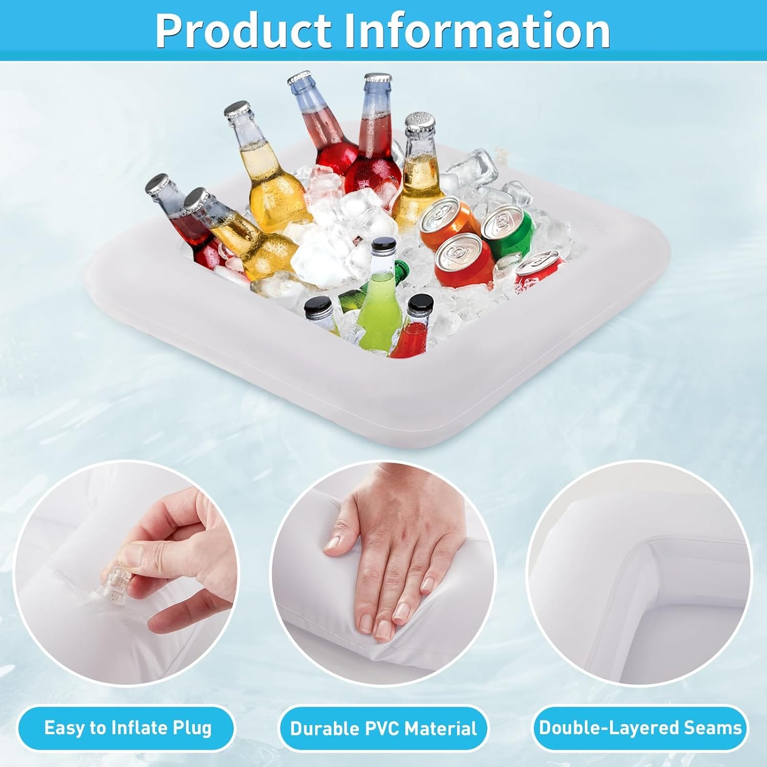 Inflatable ice serving salad bar buffet ice cooler beverage serving bar food drink holder for party - Image 3