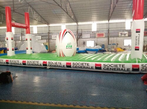 inflatable rugby try line tussle
