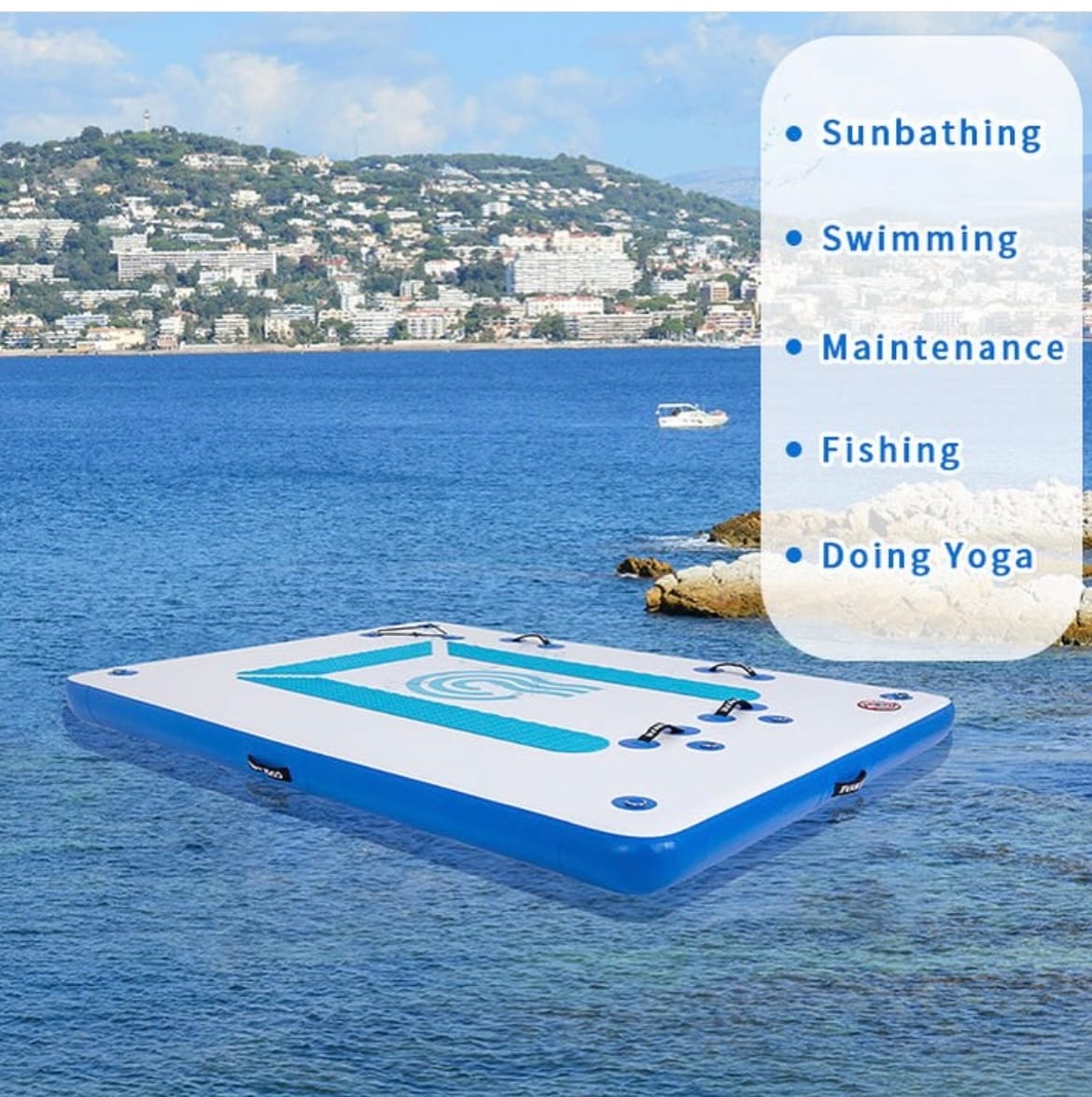 Beach inflatable floating dock, inflatable water floating mat - Image 3