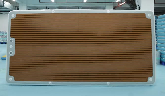 Inflatable air dock platform floating island raft with none-slip surface for pool beach ocean