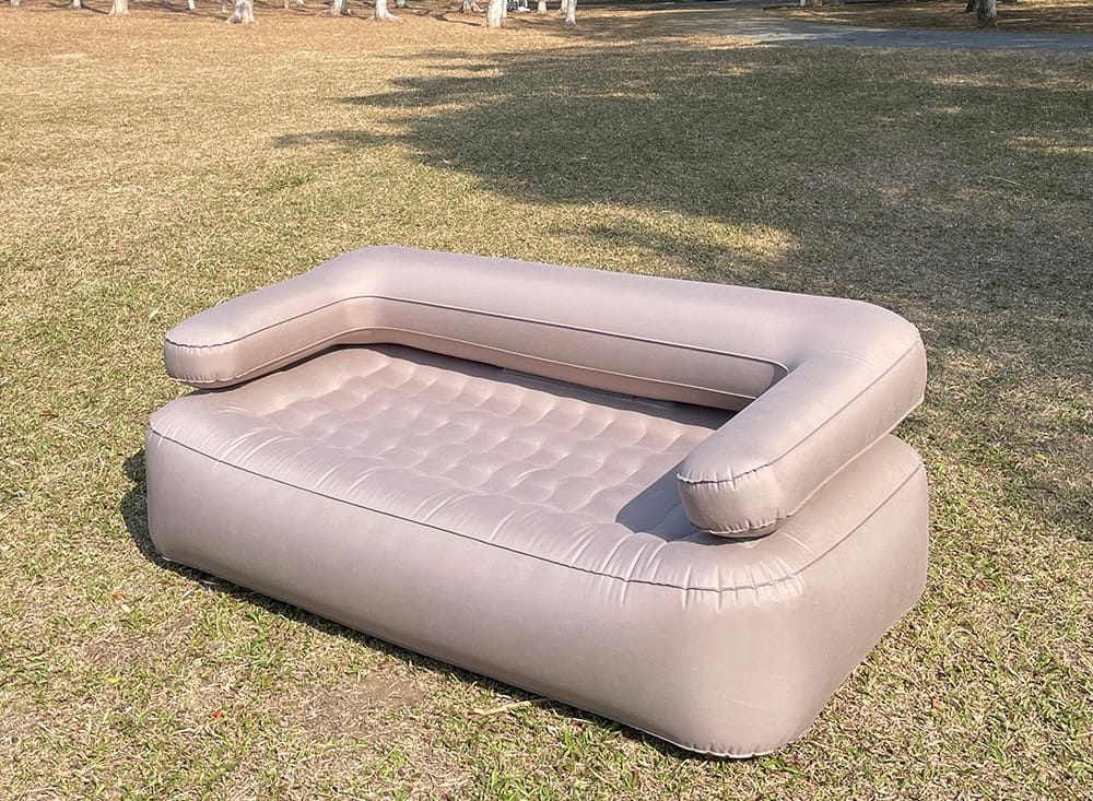 Portable inflatable mattress sofa for outdoor camping, inflatable air sofa with pump - Image 4